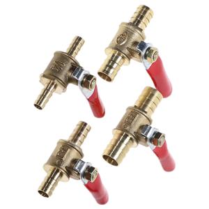 6mm-12mm 호스 바브 인라인 황동 물 오일 공기 가스 연료 라인 차단 볼 밸브 파이프 피팅