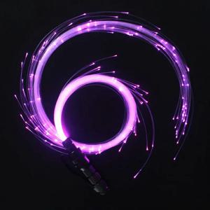 140pcs 0.75mm LED 광섬유 채찍 360도 더 많은 모드 및 효과 조명 휴일 파티 조명 광섬유 댄스 채찍
