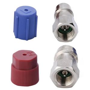 R12 ~ R134a 개조 키트 R12 ~ R134 A 고/저 AC 피팅 포트 개조 변환 어댑터 표준 자동 공기에 적합
