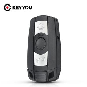KEYYOU BMW 1 3 5 6 시리즈 E90 E91 E92 E60 E70 E71 E72 E82 E87 E88 E89 Fob 3BNT 스마트 원격 키 쉘 케이스 자동차 스타일링