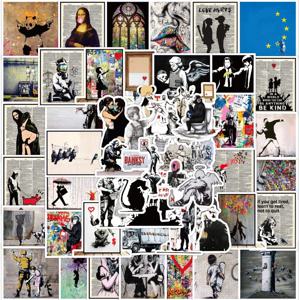 50Pcs Banksy 스티커 Banksy 아트 낙서 스티커 DIY 수하물 노트북 스케이트 보드 오토바이 자전거 스티커