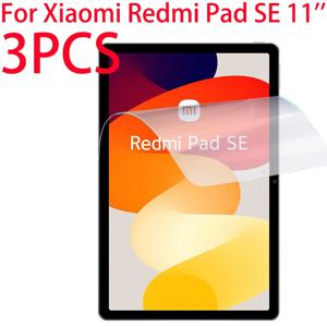 Xiaomi Redmi Pad SE 11 인치 2023 용 PET 소프트 필름 화면 보호기 3 팩 Redmi Pad SE 보호 필름 맞춤 화면 용