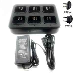 모토로라 CP200 EP450 CP040 CP140 CP150 CP180 DP1400 GP3688 PR400 DEP450 라디오용 다기능 6방향 데스크탑 급속 충전기