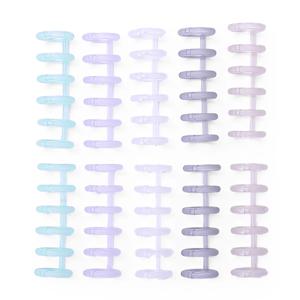 KW-트리오 바인딩 척추 빗 6 홀 루스 리프 바인더 앨범 링 DIY 노트북 사진 앨범 달력 12mm/0.5in 척추 직경