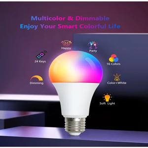 220V E27 LED RGB 램프 5W 10W 15W IR 원격 제어 LED 전구 다채로운 스마트 스포트라이트 LED RGB 램프 파티 홈 Decora 전구