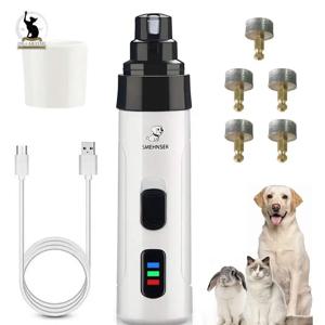 충전식 개 손톱 분쇄기 USB 충전 애완 동물 손톱깎이 전기 개 고양이 발 손톱 손질 트리머 도구