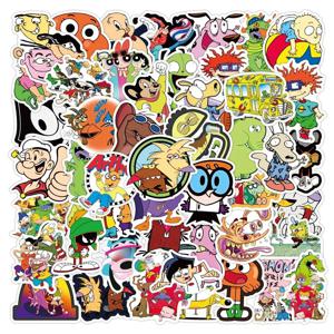 50PCS 클래식 애니메이션 스티커 만화 개인화 된 낙서 크리 에이 티브 테이블 자동차 기타 스케이트 보드 방수 장식 완구