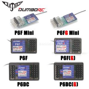 DUMBORC P6FG 미니 P6F P6DC P6DCG 2.4G 6CH 수신기 자이로 X6 X4 DDF-350 송신기 리모컨 RC 자동차 보트 LED 라이트
