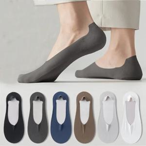 5 짝/몫 남성용 보트 양말 100% 면 탈취 및 땀 흡수 여름 양말 얇고 자르기 쉬운 통기성 실리콘 N