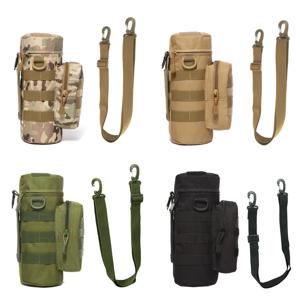 전술 Molle 물병 가방 파우치 홀더 야외 여행 캠핑 하이킹 사이클링 낚시 사냥 물병 주전자 캐리어