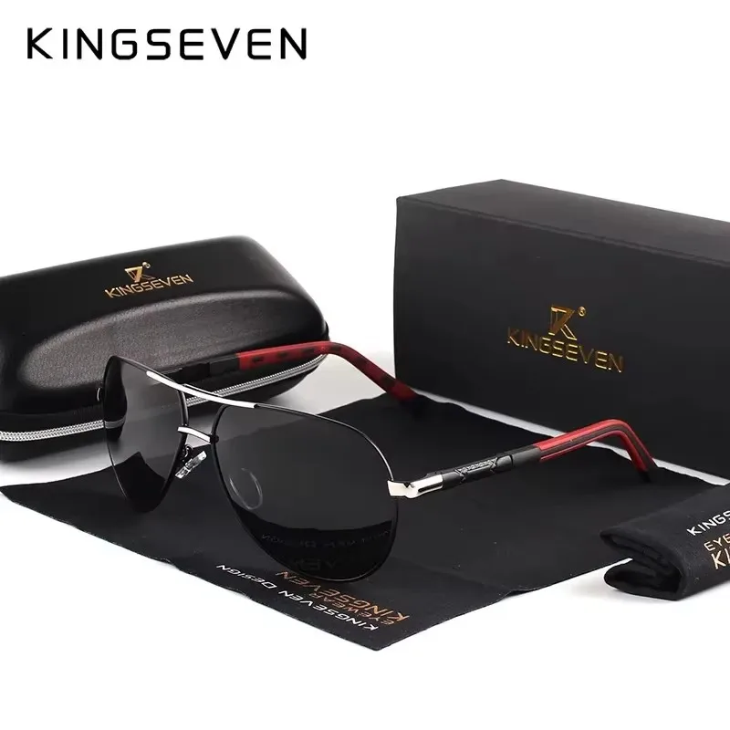 KINGSEVEN 새로운 패션 남자 선글라스 고품질 알루미늄 럭셔리 레트로 기능성 안경 여성 파일럿 액세서리 안경