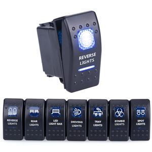 12V 24V 자동차 보트 로커 토글 스위치 방수 ON/OFF 5 핀 래칭 해양 푸시 버튼 led 라이트 바 후면 조명 역방향 조명