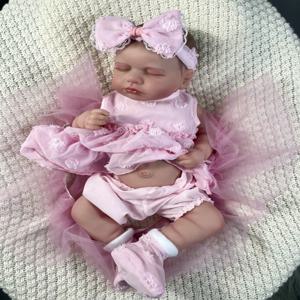 MRB 20 인치 전신 실리콘 비닐 Reborn LouLou 소녀 빨 수있는 Reborn Baby Doll 사랑스러운 Reborn 장난감 생일 크리스마스 선물