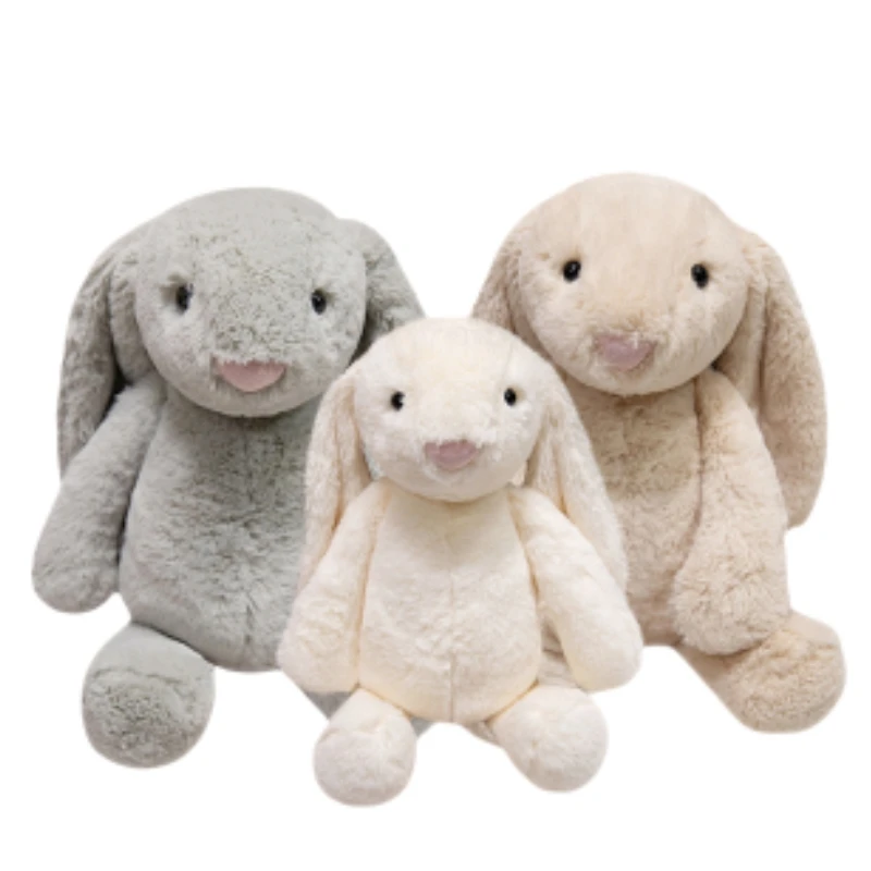 20/30/45cm Kawaii 긴 귀 루퍼 토끼 봉제 인형 베개 그레이 화이트 브라운 치유 토끼 플러시 장난감 소녀 생일 선물