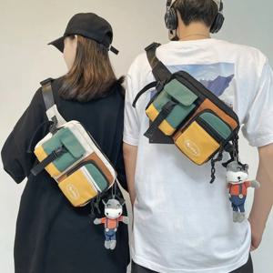 나일론 남성 가슴 가방 대용량 가슴 팩 캐주얼 슬링 가방 스포츠 남성 숄더 백 야외 크로스 바디 백