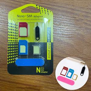 모든 스마트폰용 금속 거치대 카드 어댑터, 샌딩기 오픈 니들 트레이 포함, 표준 나노 마이크로 슬롯 변환, 5 in 1