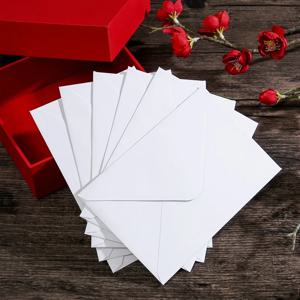50pcs 15.7x10.6cm 흰색 컬러 종이 봉투 결혼식 초대장 선물 카드 보관 봉투