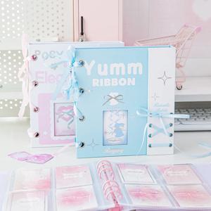 Kpop 아이돌 포토 카드 바인더 홀더 사진 앨범 20Pcs 4 그리드 내부 페이지 바인더 포토 카드 앨범 사진 수집 도서