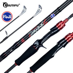 여행자를 위한 BIUTIFU 탄소 낚싯대 - Fuji 루어 스피닝 캐스팅 로드 1.8-3.0m 5-42g 미니 바위 낚시 베이트캐스팅에 이상적