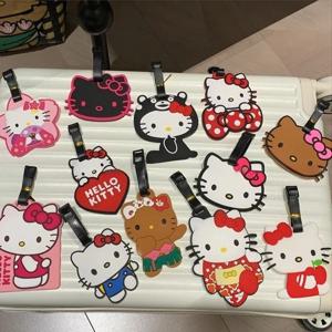 Sanrio 헬로 키티 수하물 라벨 애니메이션 멜로디 수하물 태그 가방 ID 주소 홀더 수하물 탑승 휴대용 구별 가능
