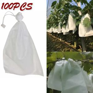 100Pcs Drawstring 스타일 포도 보호 가방 과일 보호 가방 곤충 주머니에 대 한 메쉬 가방 Waterp 미니 온실