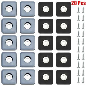 20pcs 가구 다리 슬라이더 패드 의자 패드 가구 발동기 슬라이더 나사가있는 글라이더 테이블 펠트 패드 좌석 바닥 보호기