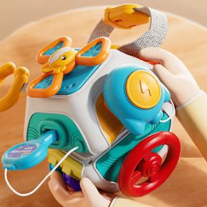 몬테소리 감각 장난감 아기 바쁜 큐브 활동 여행 장난감 교육 학습 Fidget 장난감 미세 운동 기술 어린이 선물