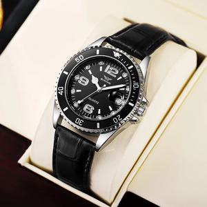 2022 남자를위한 새로운 패션 가죽 스트랩 시계 relogio masculino Montre 고품질 달력 남자 손목 시계 럭셔리 방수