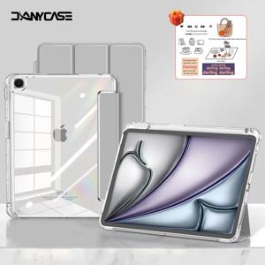 iPad Air 5 케이스 2024 Air 6 11 iPad Pro 11 12.9 13 10 Gen 10.2 9th 8th 7th 9.7 6th 5th Mini 7 6 펜 홀더가있는 스마트 케이스