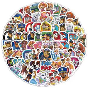 50PCS 귀여운 귀여운 PAW 순찰 애니메이션 스티커 장식 DIY 전화 노트북 가방 노트북 냉장고 낙서 만화 스티커