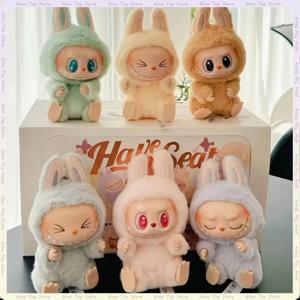 고품질 복제 V2 앉아 파티 Labubu 블라인드 박스 Kawaii 크리스마스 선물 Labubu 몬스터 미스터리 박스 열쇠 고리 어린이 장난감