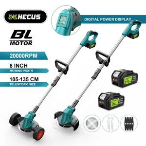 Gisam 8 인치 브러시리스 전기 잔디 깎는 기계 무선 잔디 트리머 Makita 18V 배터리 핀용 조정 가능한 정원 커터 전동 공구