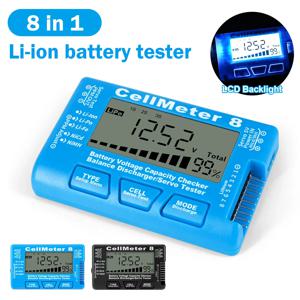 RC CellMeter 8 2-8S 4-8S LiPo 리튬 이온 배터리 테스터 배터리 용량 전압 측정기 NiMH 미터 8 디지털 배터리 용량 검사기