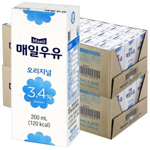 매일 멸균우유 200ml 48개