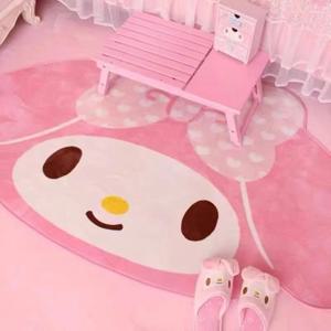 60-120cm Sanrio 마이 멜로디 카펫 소녀 침대 옆 담요 바닥 매트 드레싱 테이블 발 패드 룸 침실 장식 파시미나 카펫