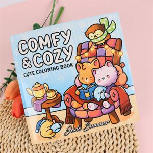 COMFY$COZY 색칠하기 책 TRIPPY&GROOVY 성인과 청소년을 위한 색칠하기 책 사랑스럽고 소름끼치는 생물 그림 선물