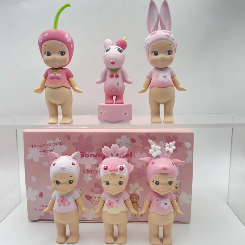 써니 엔젤 Cberry Blossom 시리즈 핑크 체리 블라인드 박스 Hippers Dreaming Animal 시리즈 미니 피규어 액션 모델 장식 장난감 선물