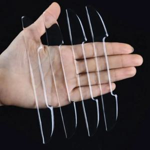 자동차 도어 투명한 충돌 방지 보호대 바 스티커 Rearew 뷰 미러 커버 보호 StripSide Edge Protection Guards