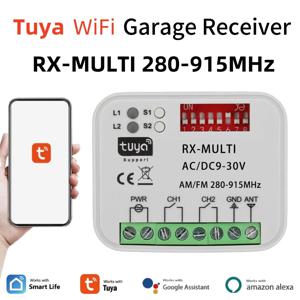 AC/DC 9-30V 85-250V 범용 Tuya WiFi 차고 문 수신기 스마트 라이프 용 RX-멀티 280-915MHz 게이트 스위치 Alexa Google 홈