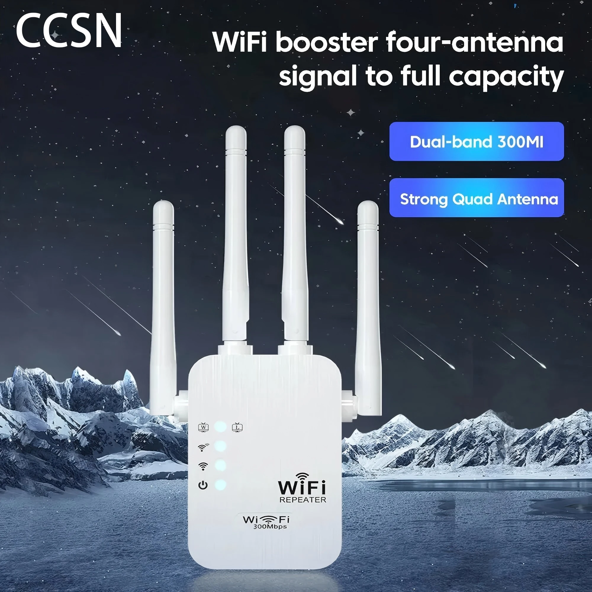 CCSN 새로운 EU WiFi 익스텐더 300M 무선 WiFi 리피터 장거리 무선 WIFI 신호 부스터 무선 네트워크 인터넷 리피터