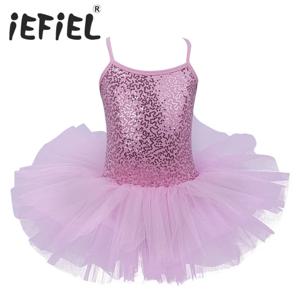 IEFiEL 키즈 여자 발레 드레스 아기 어린이 코스프레 투투 꽃 드레스 Tulle Dancewear 의류 발레리나 요정 파티 의상