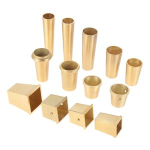 1pc 가구 다리 커버 발 단단한 구리 팁 닦았 황동 테이블 의자 실린더/콘 캡 보호 장식 20-42mm 하단 안전 패드