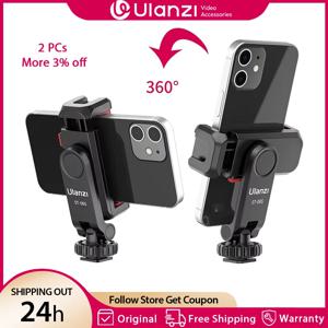 Ulanzi ST-06S DSLR 카메라 모니터 용 수직 촬영 전화 마운트 홀더 스마트 폰 Vlog 촬영 용 삼각대 마운트 클램프
