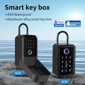 TTlock 블루투스 암호 디지털 키 박스 앱 원격 잠금 해제, 벽 마운트 보안 키 잠금 상자, 안전 상자 자물쇠