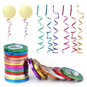 10 미터/롤 5mm 풍선 리본 파티 생일 웨딩 Accessorie 레이저 풍선 체인 새틴 리본 공예 DIY 파티 장식