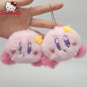 커비 키 체인 봉제 인형 10Cm Kawaii 배낭 교수형 키 패션 핑크 스타 선물 펜던트 장난감 생일 어린이 친구
