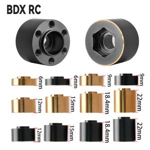황동 무게 12mm 휠 육각 허브 1/10 RC 크롤러 용 어댑터 확대 1.9 2.2 인치 휠 림 축 SCX10 TRX4 카운터 웨이트