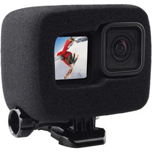 GoPro Hero 용 Windslayer 13 12 11 10 9 검정색 앞 유리 폼 커버 스폰지 소음 감소 방풍 케이스 Go Pro 12 액세서리