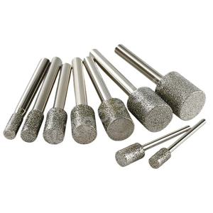 3mm-20mm 원통형 다이아몬드 버 그라인딩 비트 3/6mm 생크 스톤 옥 조각 그라인딩 조각 드릴 비트 Dremel 로타리 도구