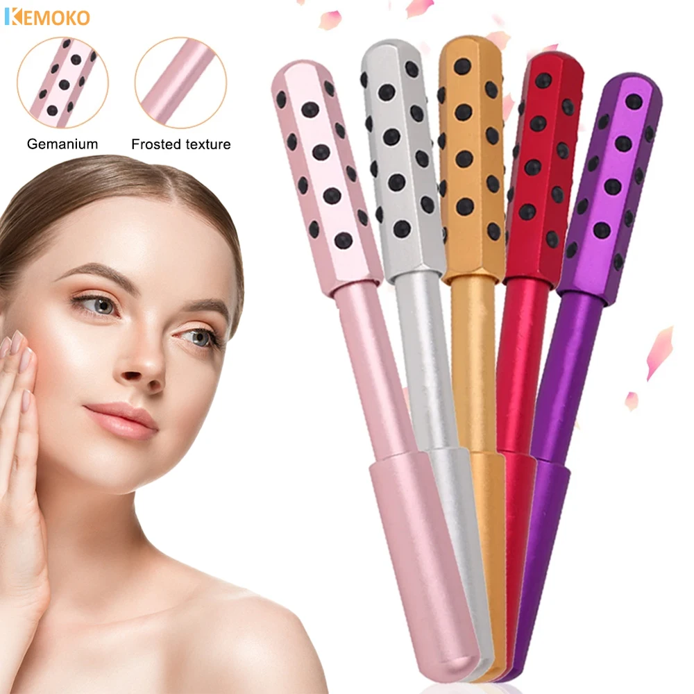 24 게르마늄 페이스 마사지 뷰티 경혈 롤러 스틱 도매 뷰티 롤러 도구 페이스 Gua Sha 마사지 여성 스킨 케어 뷰티